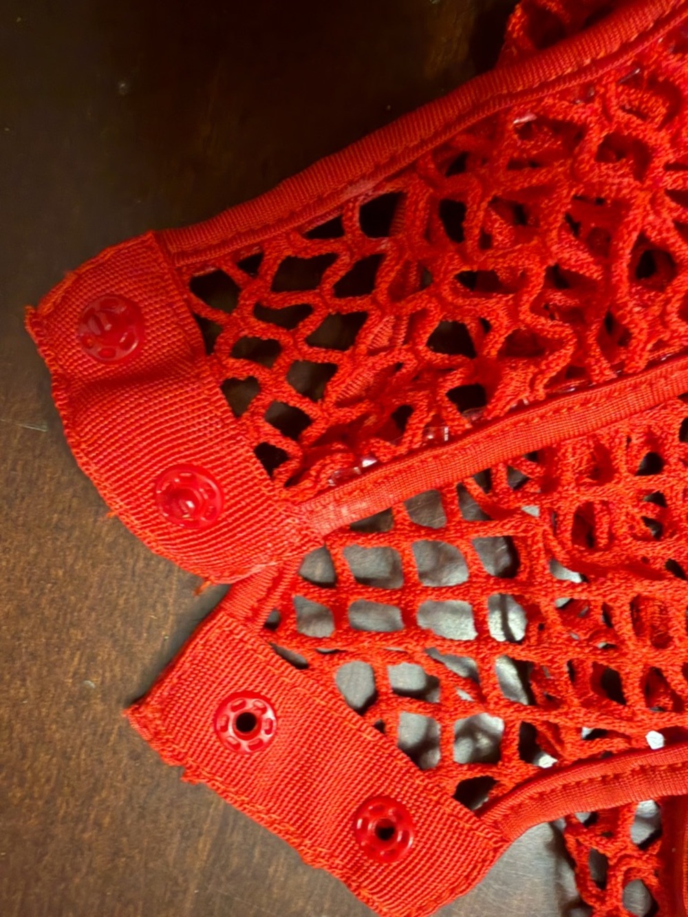 Mistress Rocks "Assume" Red Mesh fishnets cut-Out edgy Bodysuit Medium - Picture 10 of 10